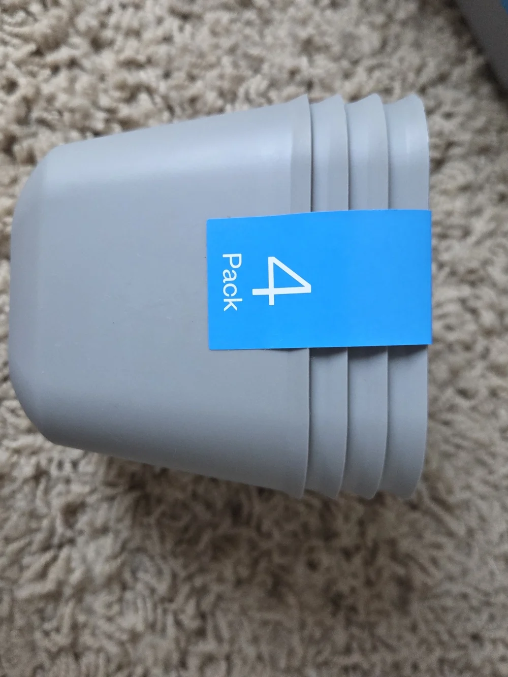 Gray Plastic Storage Bin Set - Multi-Size Organizers